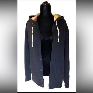 HUF Button Up Hoodie Size Medium, Pre-Owned